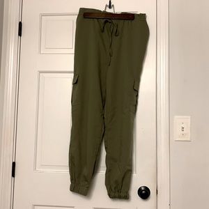 Lea and Viola pair of pants, olive green